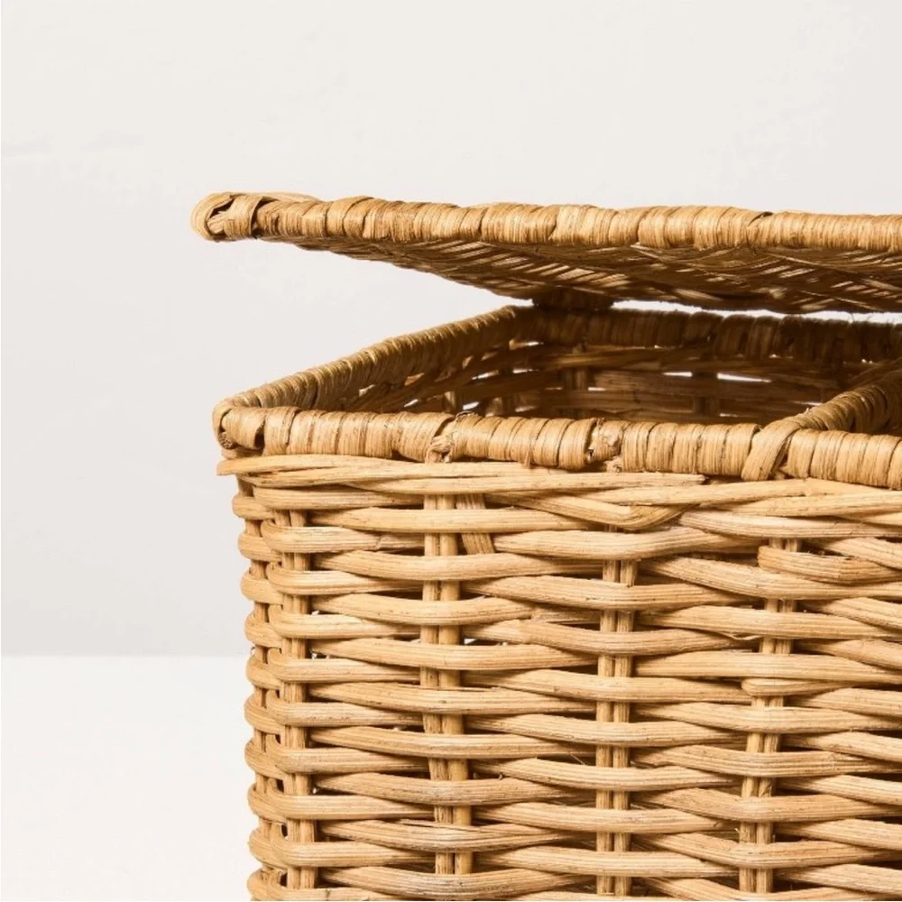 Small Rattan Storage Basket with Lid  - Hearth & Hand™ with Magnolia